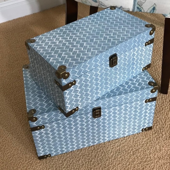 Valerie Par Hill Accents New Set Of 2 Nested Woven Design Storage